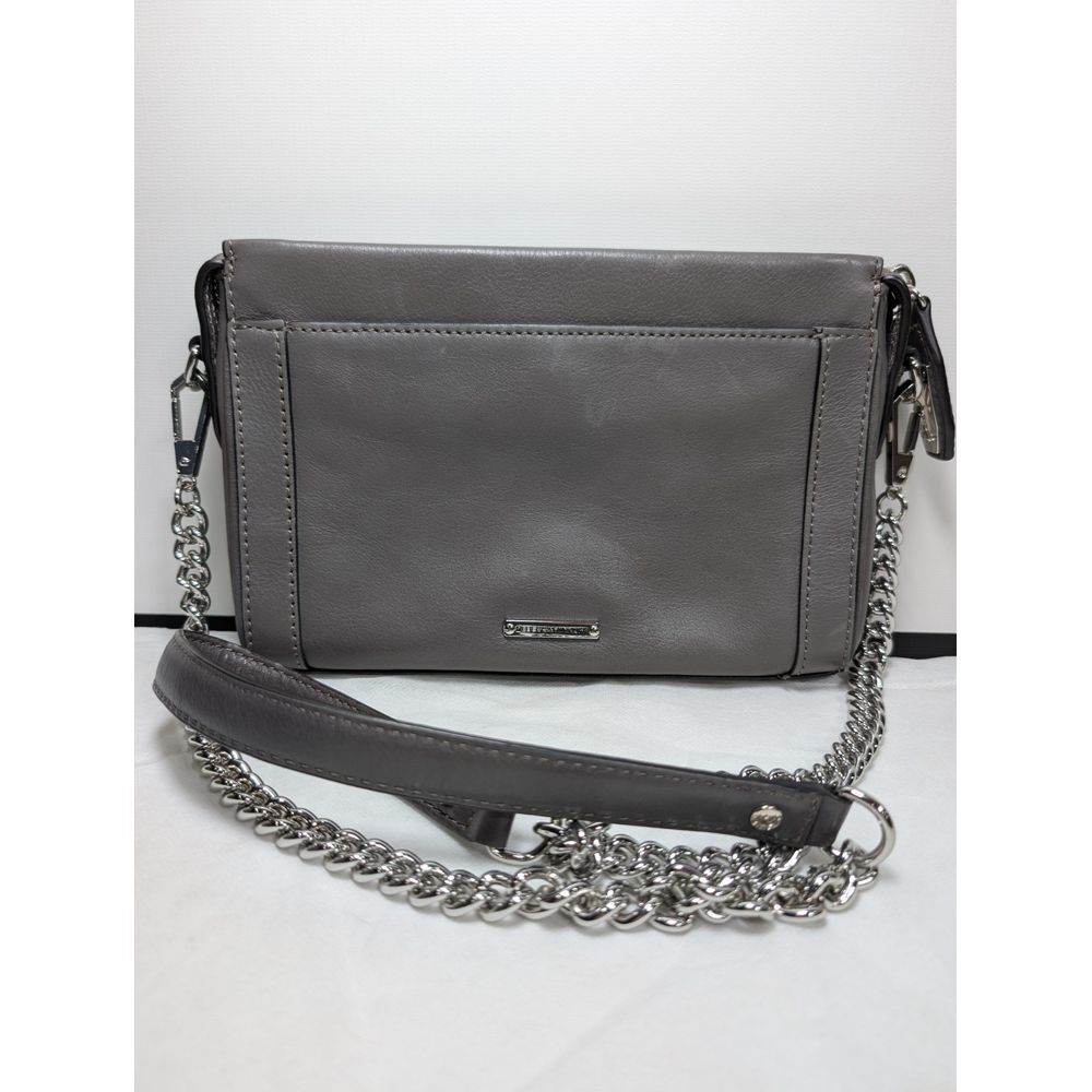 Rebecca Minkoff ~ Small Tan Leather Crossbody Purse Bag w/ Gold Tone Chain Strap